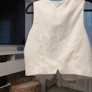 White Sleeveless & Short Set.